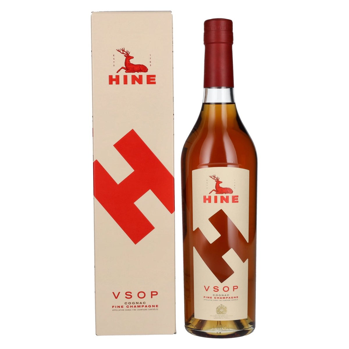 H by Hine VSOP Fine Champagne Cognac Design 40% vol. 0,7 l in geschenkverpakking