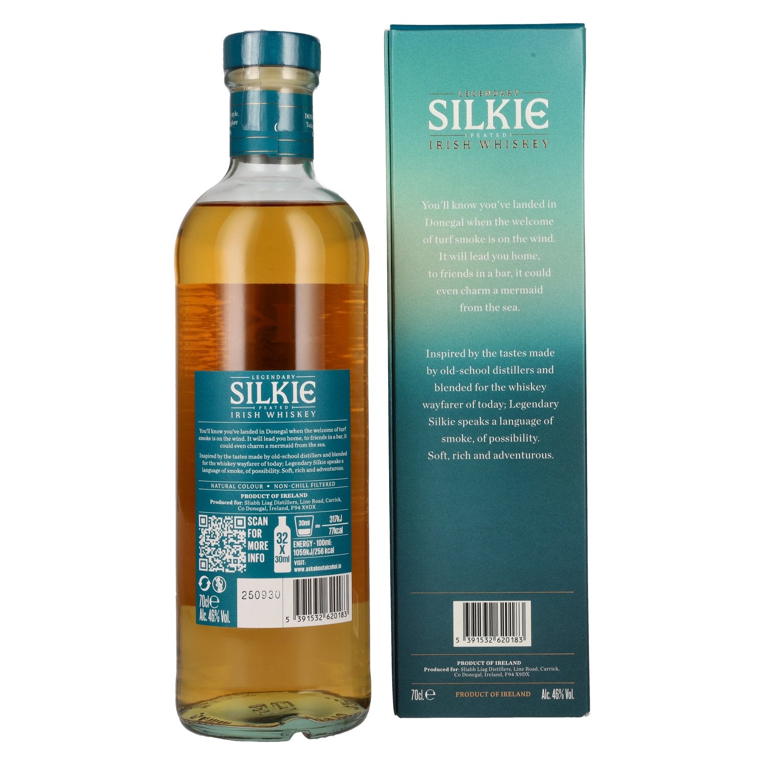 The Legendary SILKIE Peated Irish Whiskey 46% Vol. 0,7l in Geschenkbox