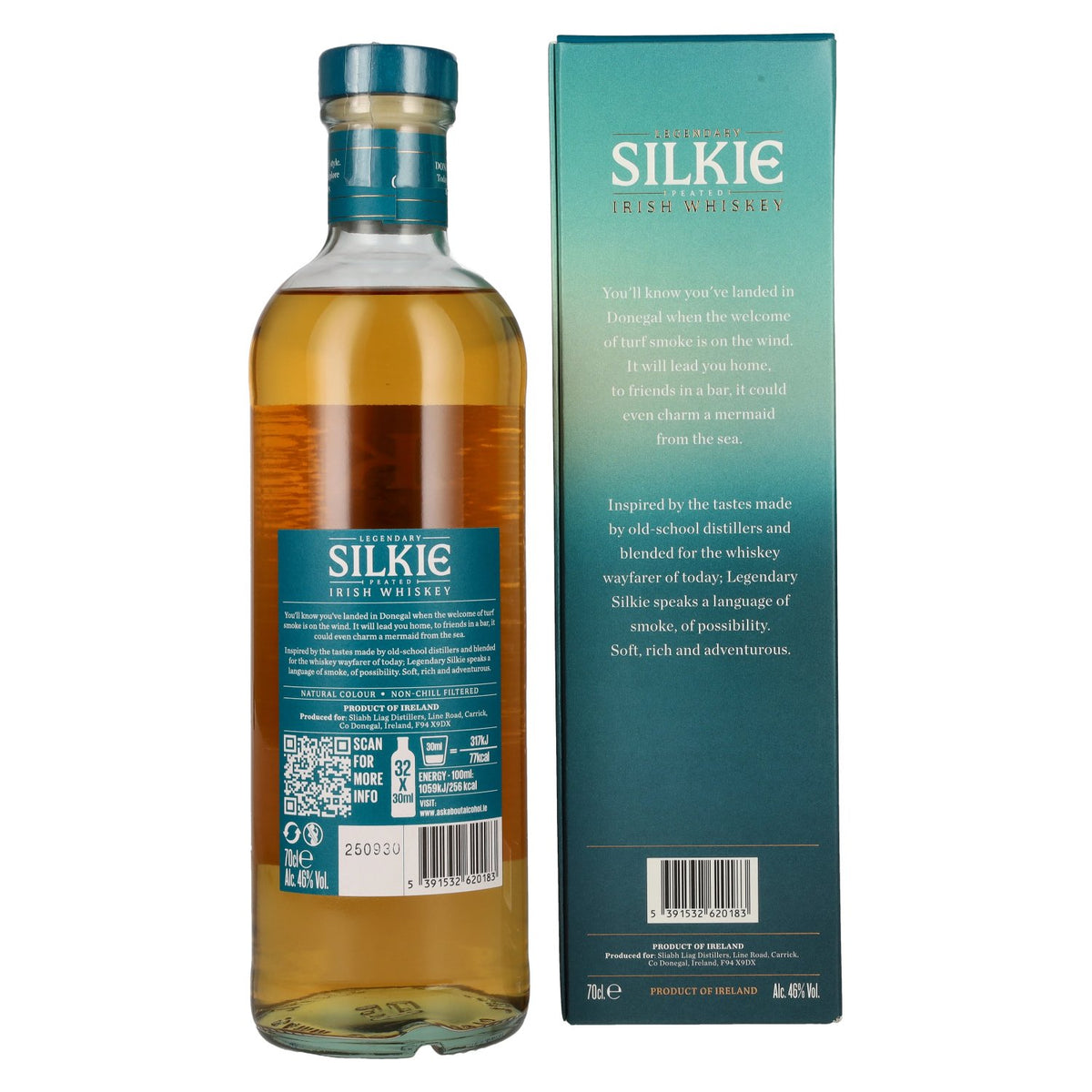 The Legendary SILKIE Peated Irish Whiskey 46% Vol. 0,7l in Geschenkbox