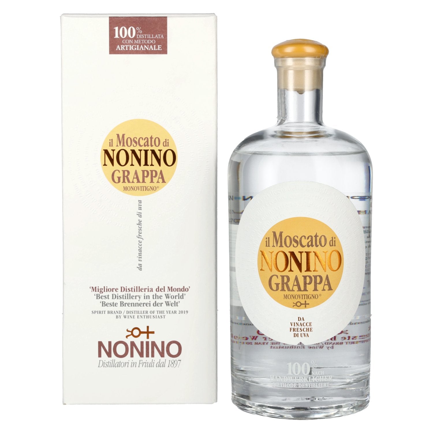 Nonino Grappa Monovitigno il Moscato 41% Vol. 0,7l in gift box