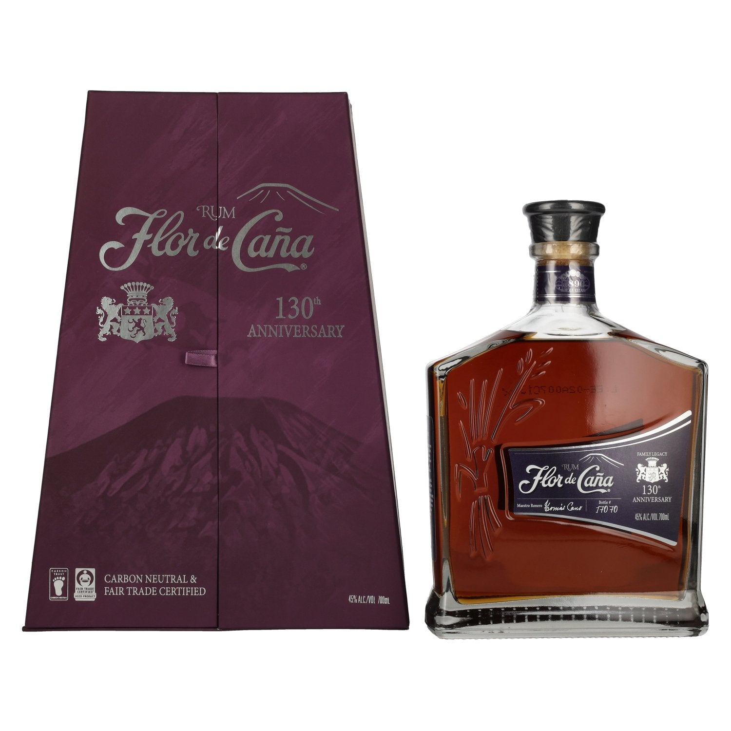 Flor de Caña 130th Anniversary Rum 45% Vol. 0,7l in gift box