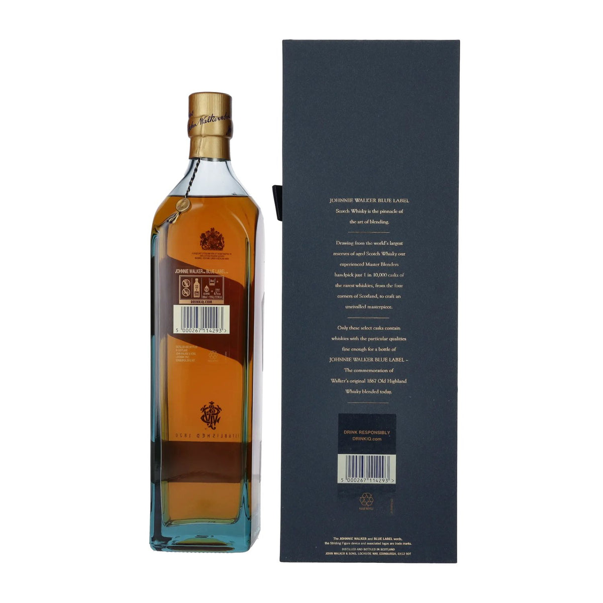 Johnnie Walker Blue Label Blended Scotch Whisky 40% vol. 1 l in geschenkverpakking
