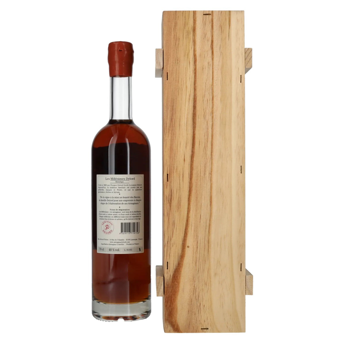Vieil Armagnac Delord Vintage Récolte 1975 40% Vol. 0,7l in Holzkiste