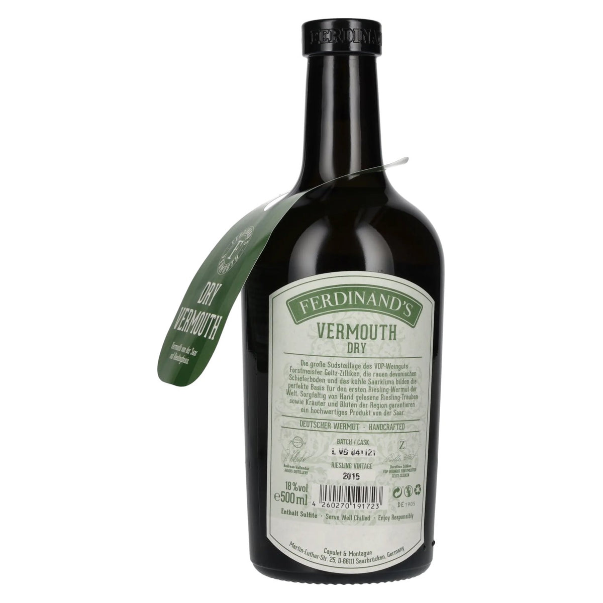 Ferdinand's Vermouth DRY Riesling Vintage 2015 18% vol. 0,5 l
