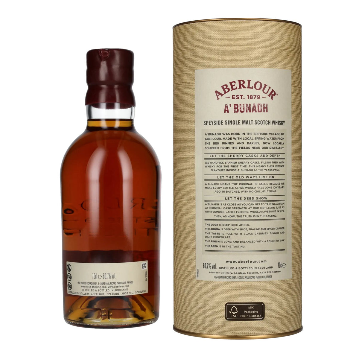 Aberlour A'BUNADH Original Cask Strength Batch No. 78 60,7% Vol. 0,7l in gift box