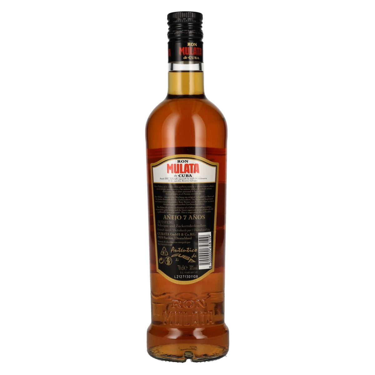 Ron Mulata de Cuba Añejo 7 ans 38 % vol. 0,7 l
