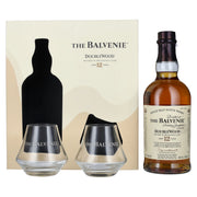 Balvenie 12 Years Old Double Wood 40% vol. 0,7 l in een geschenkverpakking met 2 glazen