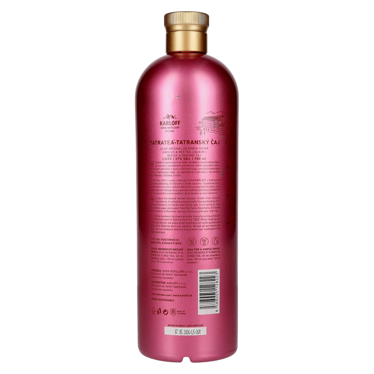Tatratea Liqueur d'hibiscus et de thé rouge 37 % vol. 0,7 l