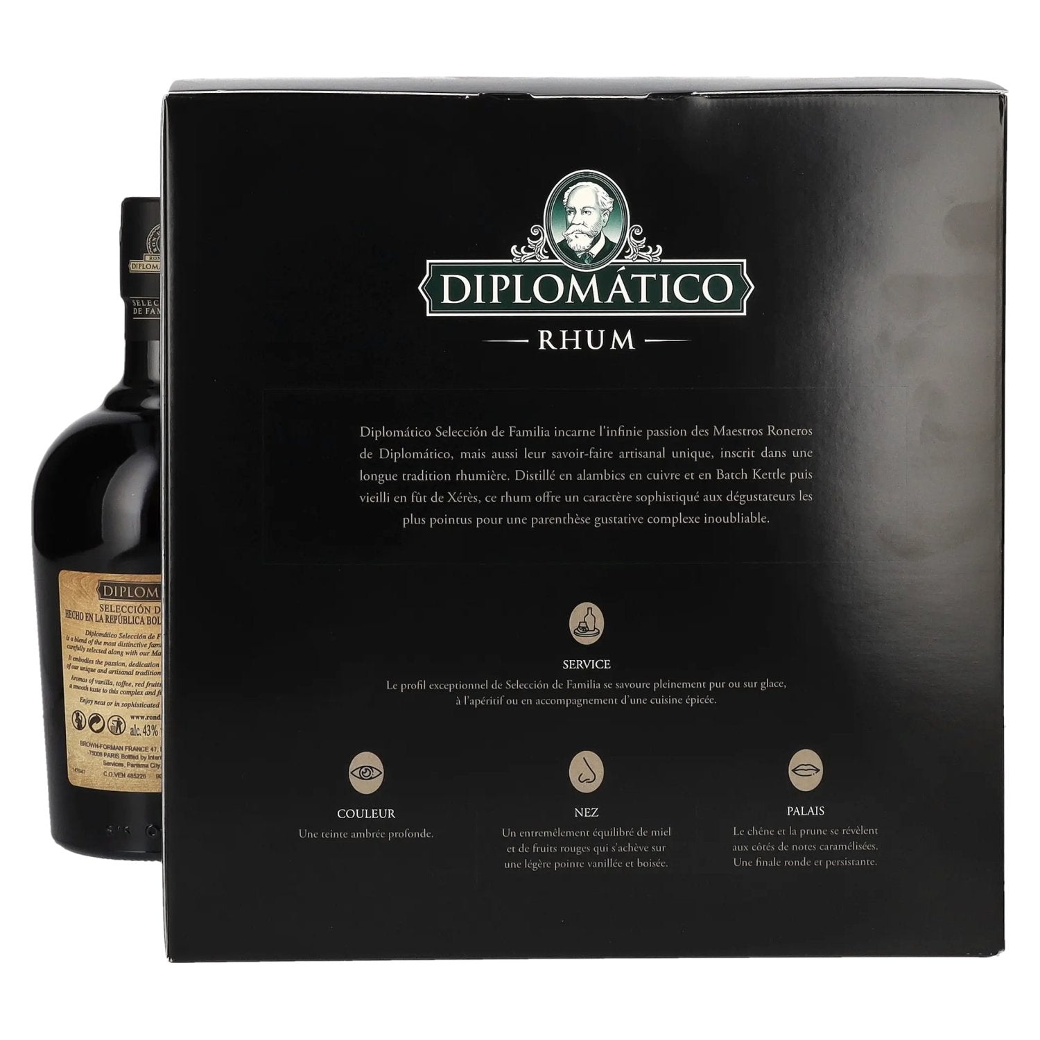 Diplomático SELECCIÓN DE FAMILIA Rum 43% Vol. 0,7l in gift box with 2 glasses