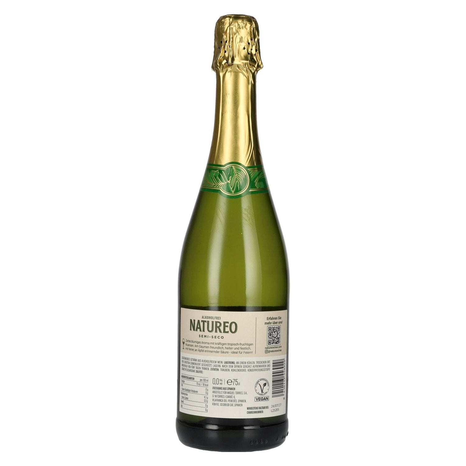 Torres Natureo Sparkling Semi-Seco non-alcoholic 0.75l