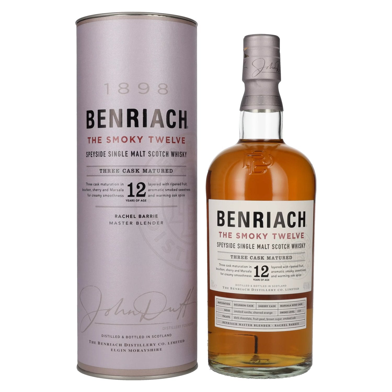 Benriach THE SMOKY TWELVE Three Cask Matured Speyside Single Malt 46% Vol. 0,7l in gift box