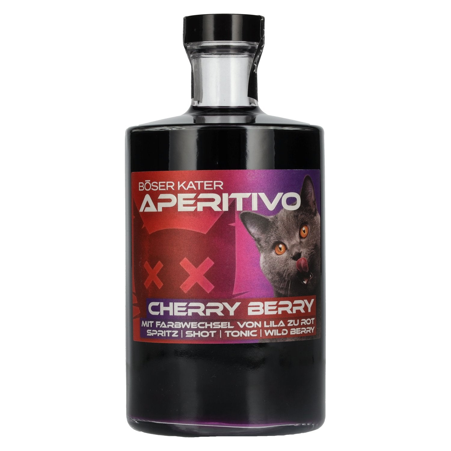 BÖSER KATER Aperitivo Cherry Berry changement de couleur 15% vol. 0,5l