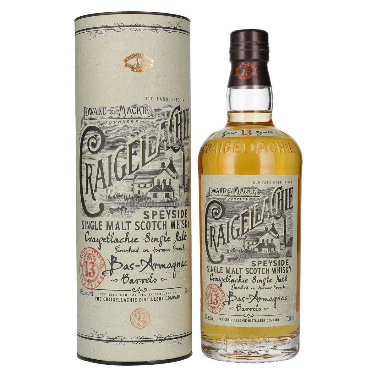 Craigellachie 13 Years Old Bas Armagnac Cask Finish Speyside Single Malt 46% Vol. 0,7l in gift box