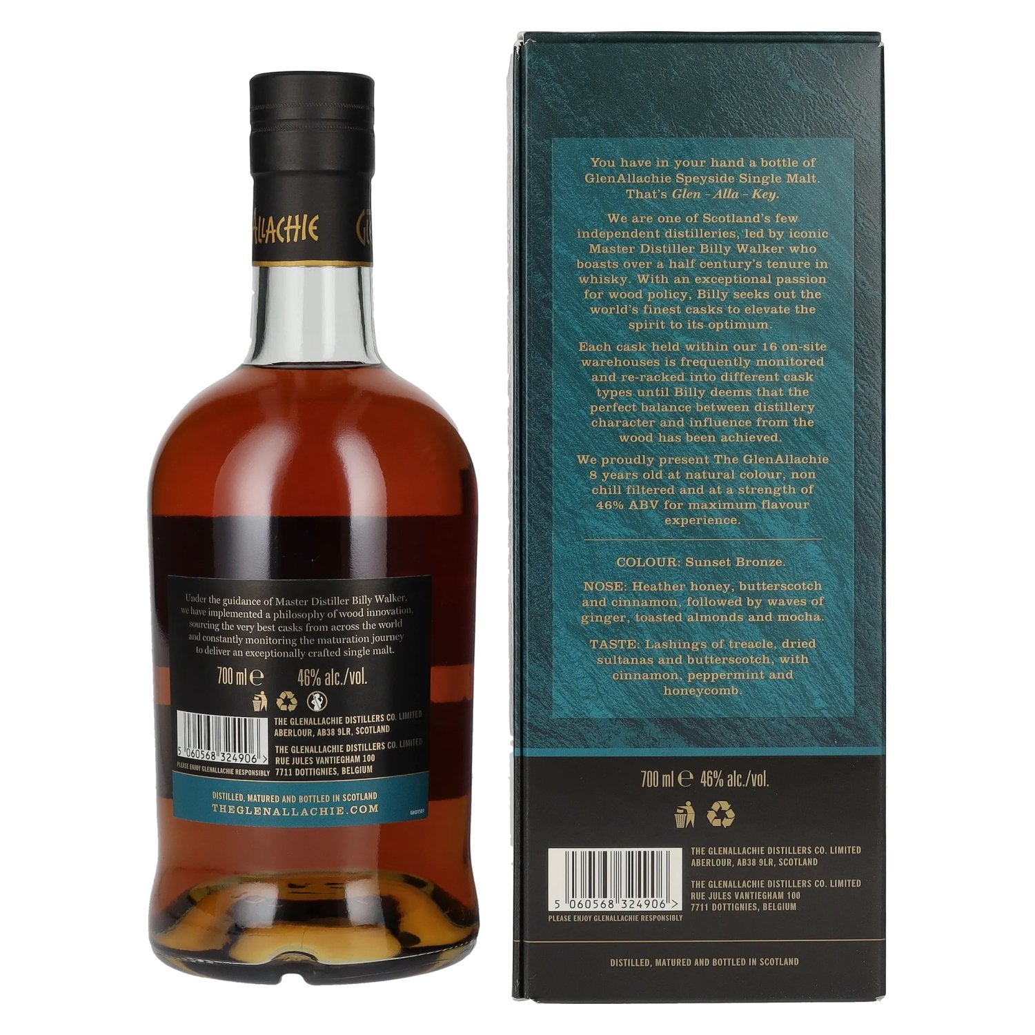 The GlenAllachie 8 Years Old Speyside Single Malt 46% Vol. 0,7l in Geschenkbox
