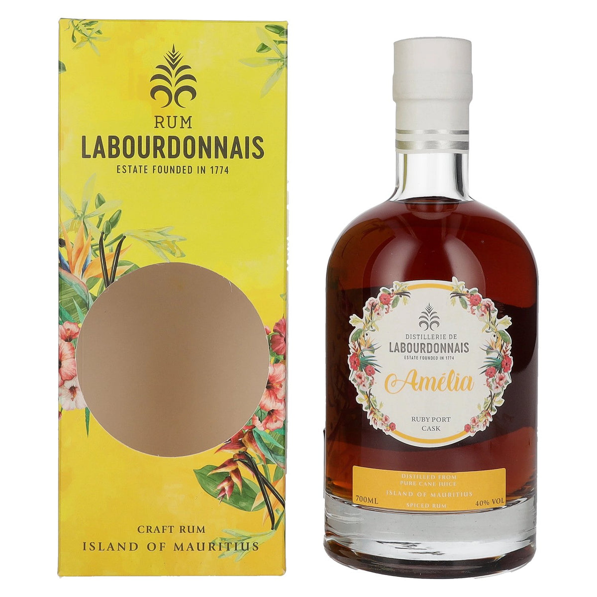 Labourdonnais Amélia Ruby Port Cask 40% Vol. 0,7l in Geschenkbox