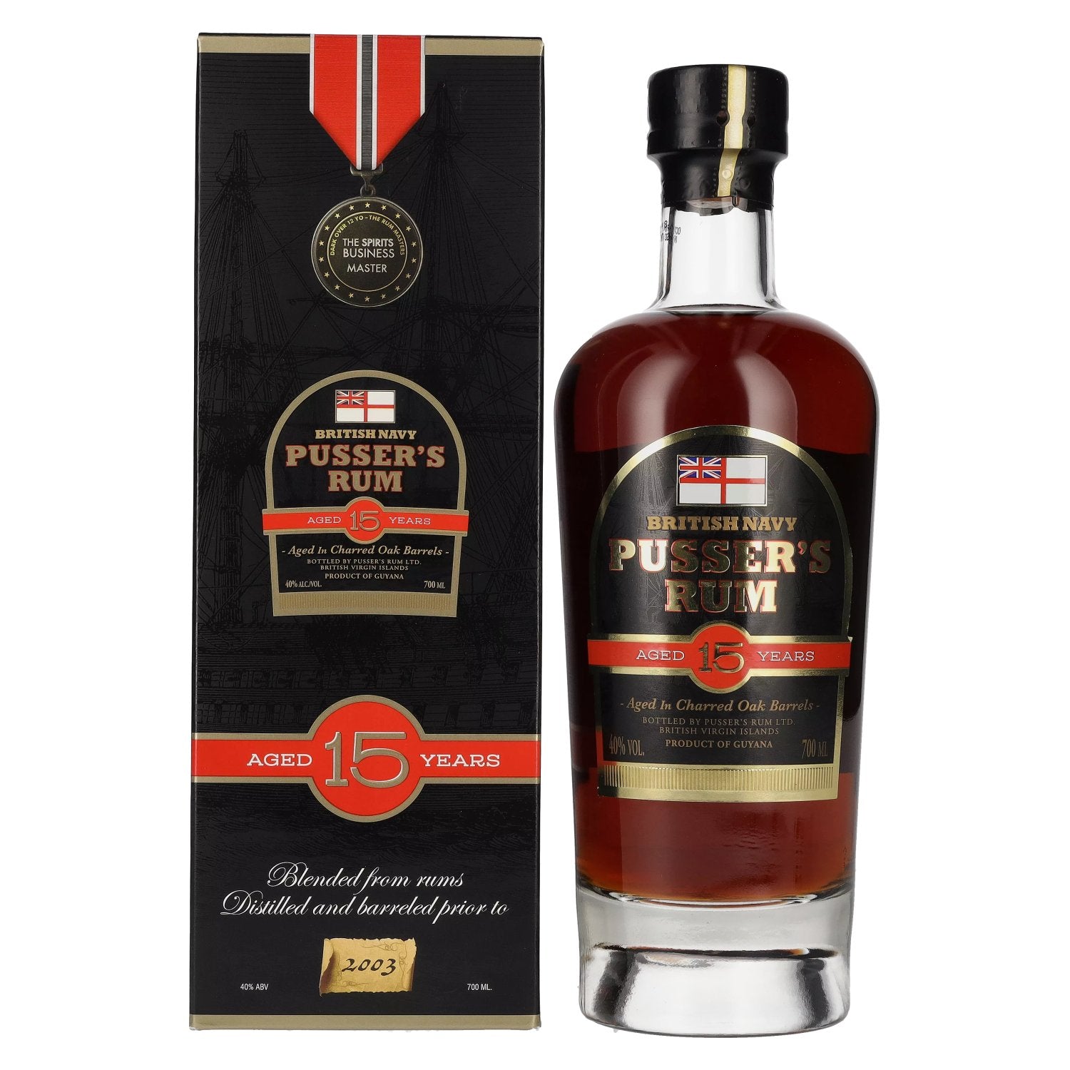 Pusser's Nelson's Blood 15 Years Old 40% Vol. 0,7l en boîte cadeau