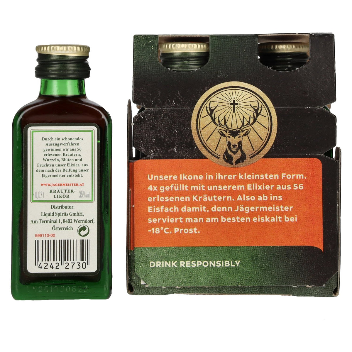 Jägermeister 35% Vol. 4x0,02l
