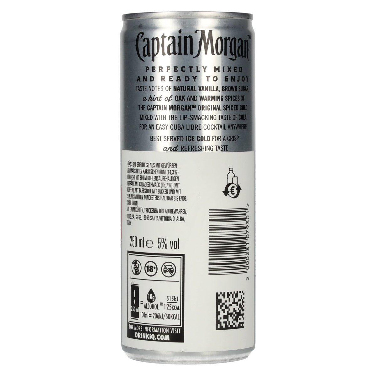Captain Morgan Original Spiced Gold & Cola 5% Vol. 0,25l Dose Pfand