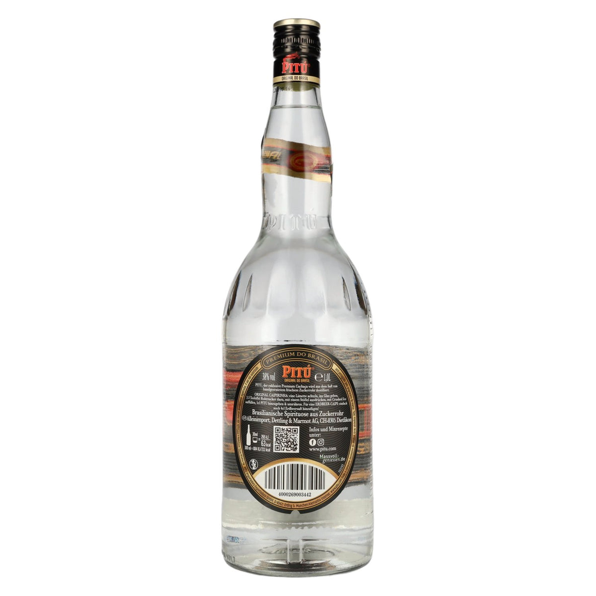 PITÚ Premium Cachaça Original do Brasil 38% vol. 1 l
