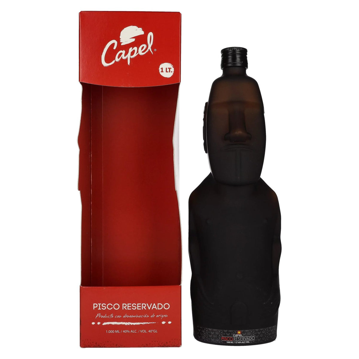 Pisco Capel Reservado Edición Especial MOAI 40% vol. 1 l in geschenkverpakking