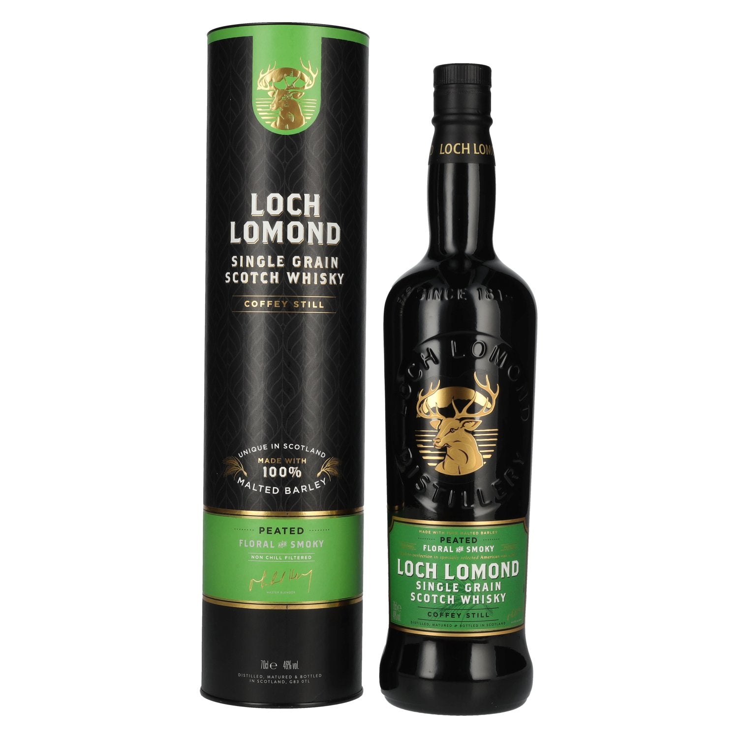 Loch Lomond PEATED Floral &amp; Smoky Single Grain 46% Vol. 0,7l en boîte cadeau