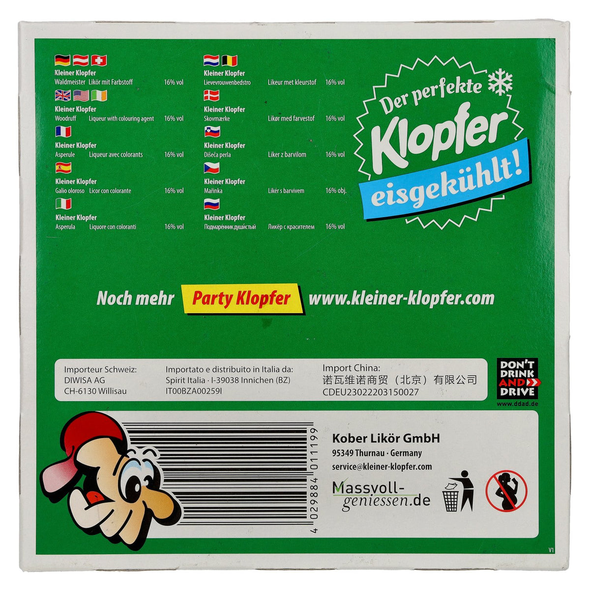 Kleiner Klopfer à l'aspérule odorante, 16 % vol., 25 x 0,02 l