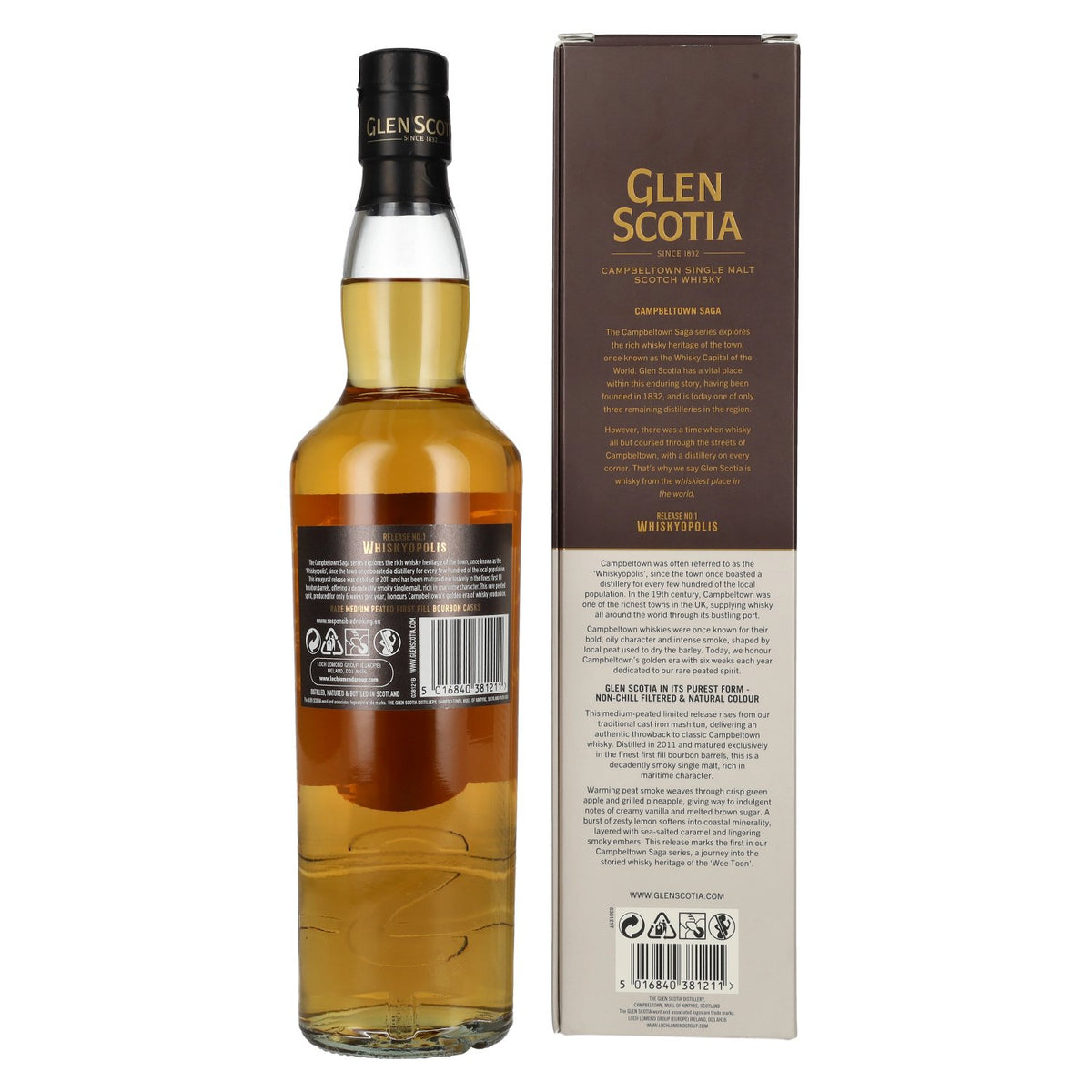 Glen Scotia Campbeltown SAGA WHISKYPOLIS Release No. 1 50% Vol. 0,7l in Geschenkbox