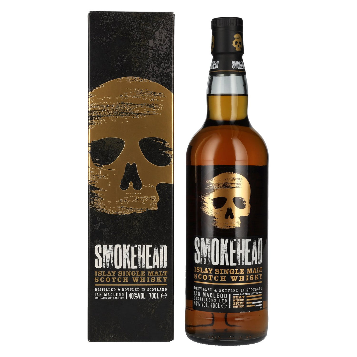 Smokehead Islay Single Malt Scotch Whisky 40% vol. 0,7 l in geschenkverpakking