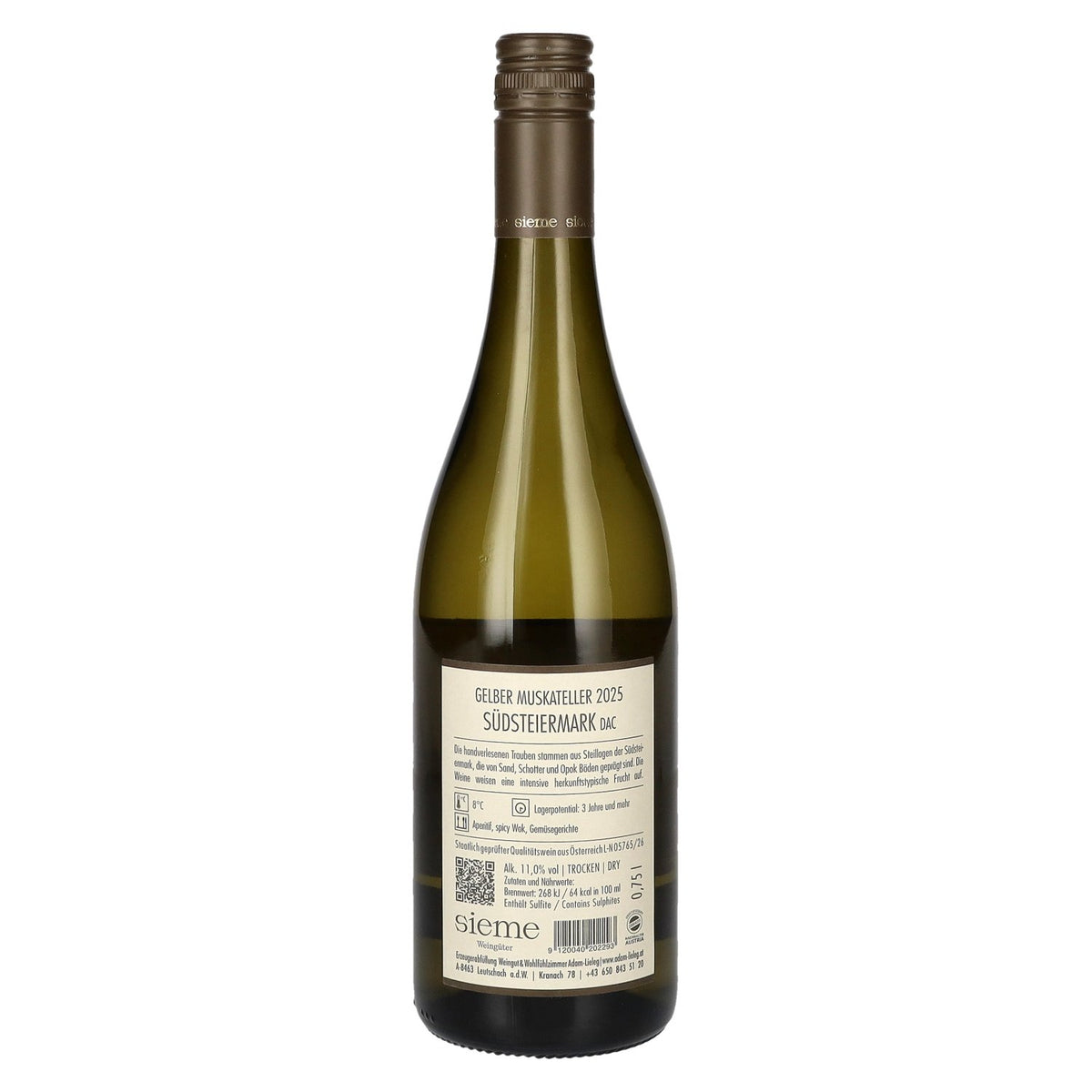 Adam-Lieleg Gelber Muskateller Steiermark DAC 2025 11% Vol. 0,75l