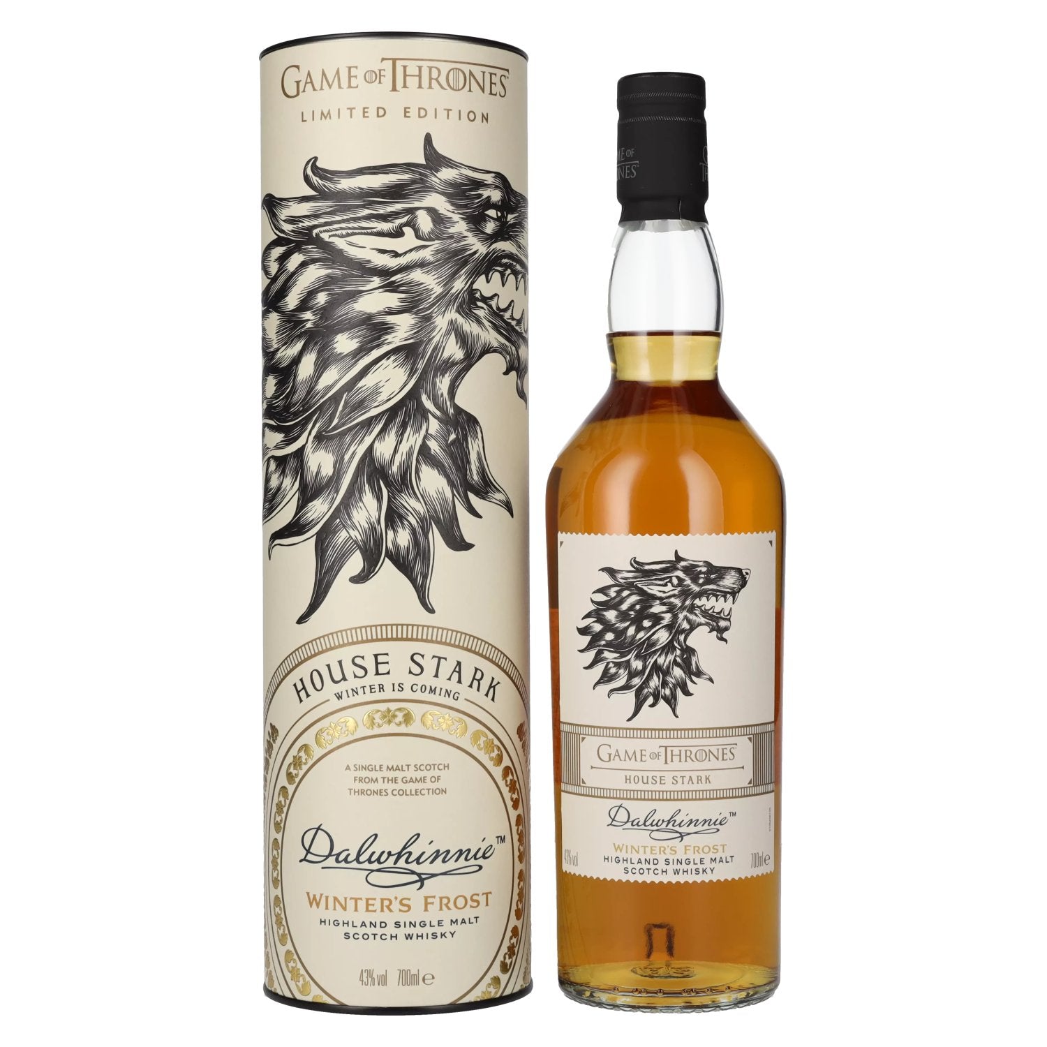 Dalwhinnie Winter's Frost GAME OF THRONES House Stark Single Malt Collection 43% Vol. 0,7l in gift box
