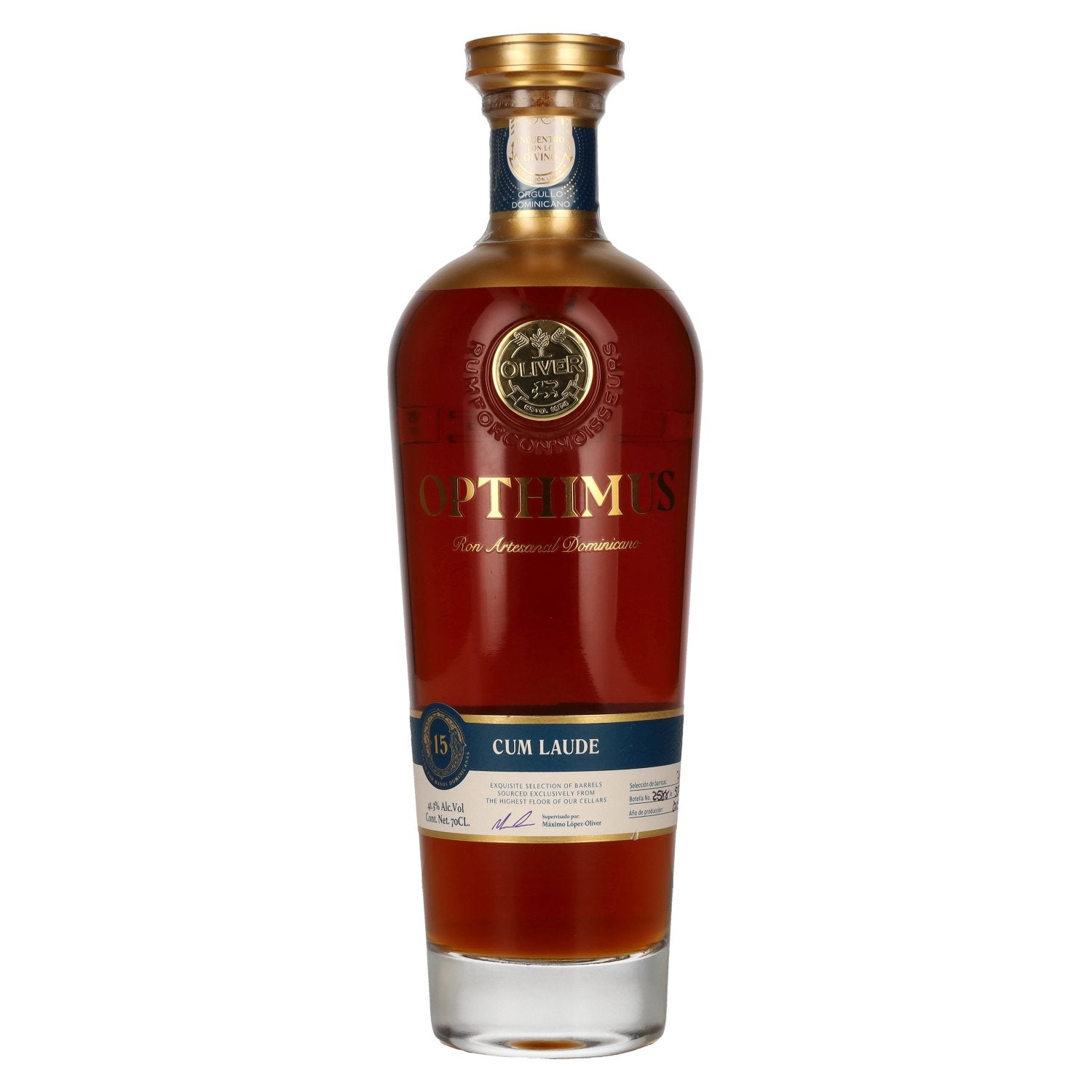 Opthimus Ron 15 Cum Laude Artesanal Dominicano 41,3% Vol. 0,7l