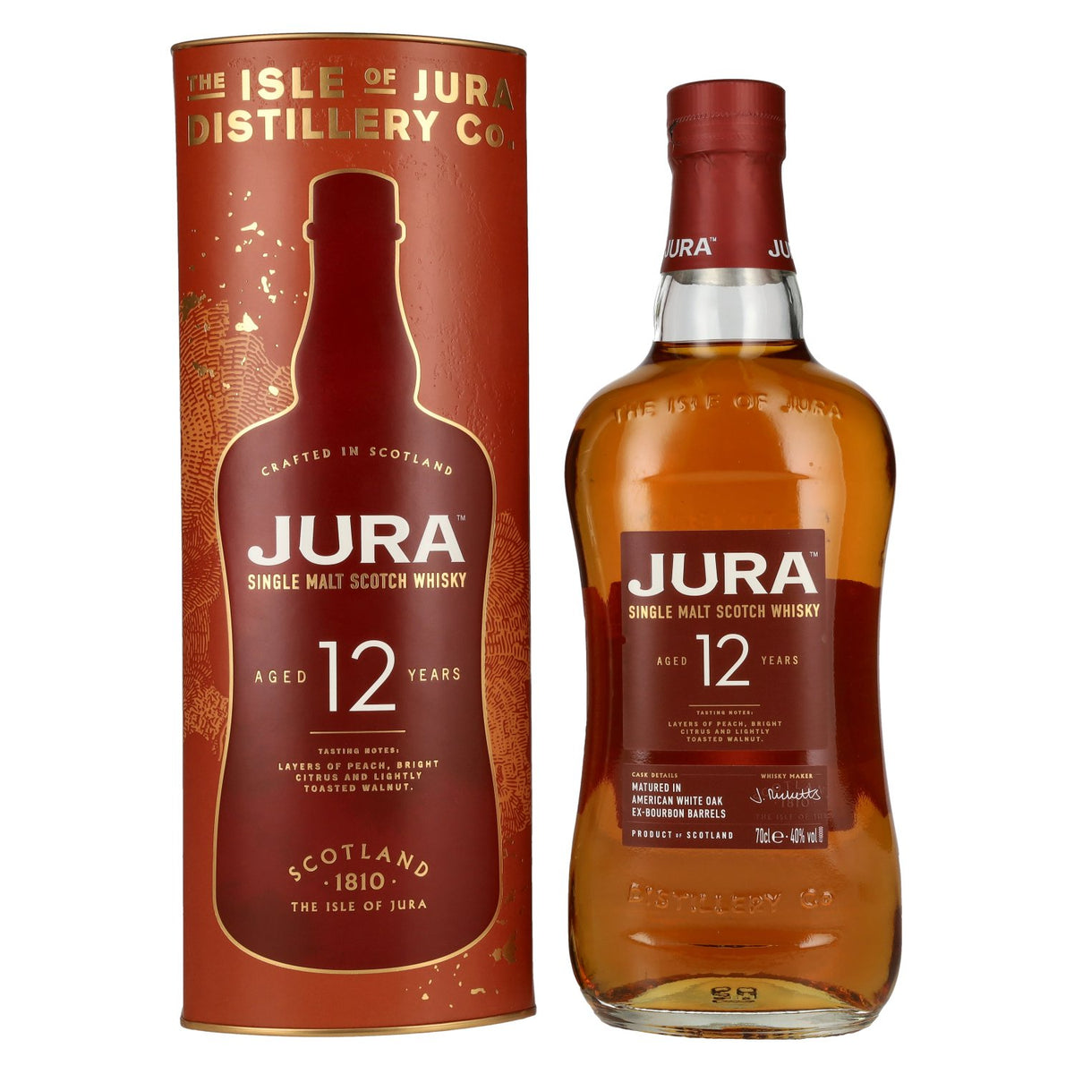 Jura 12 Years Old Single Malt Scotch Whisky 40% Vol. 0,7l en boîte cadeau