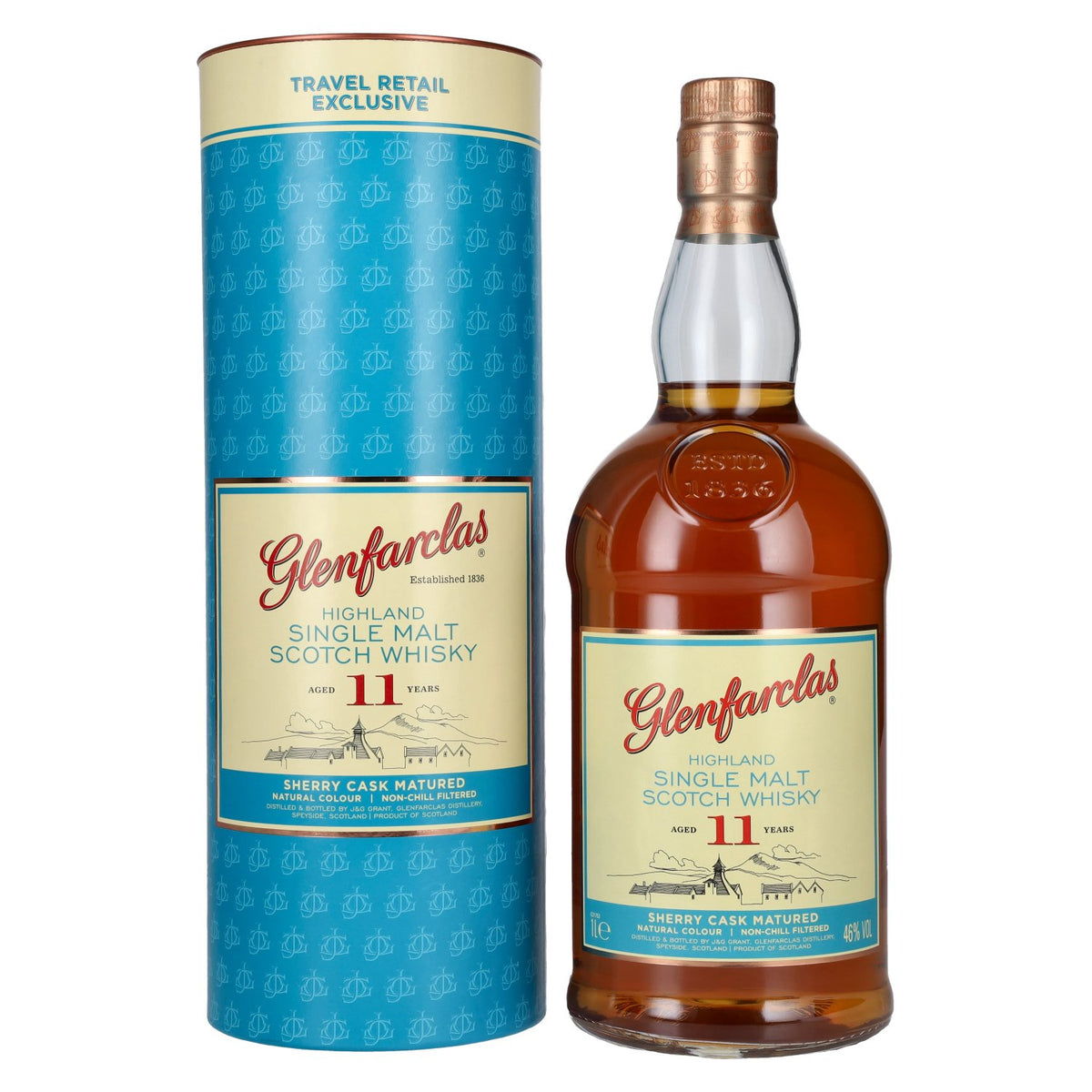 Glenfarclas 11 Years Old Highland Single Malt Scotch Whisky 46% Vol. 1l in Geschenkbox