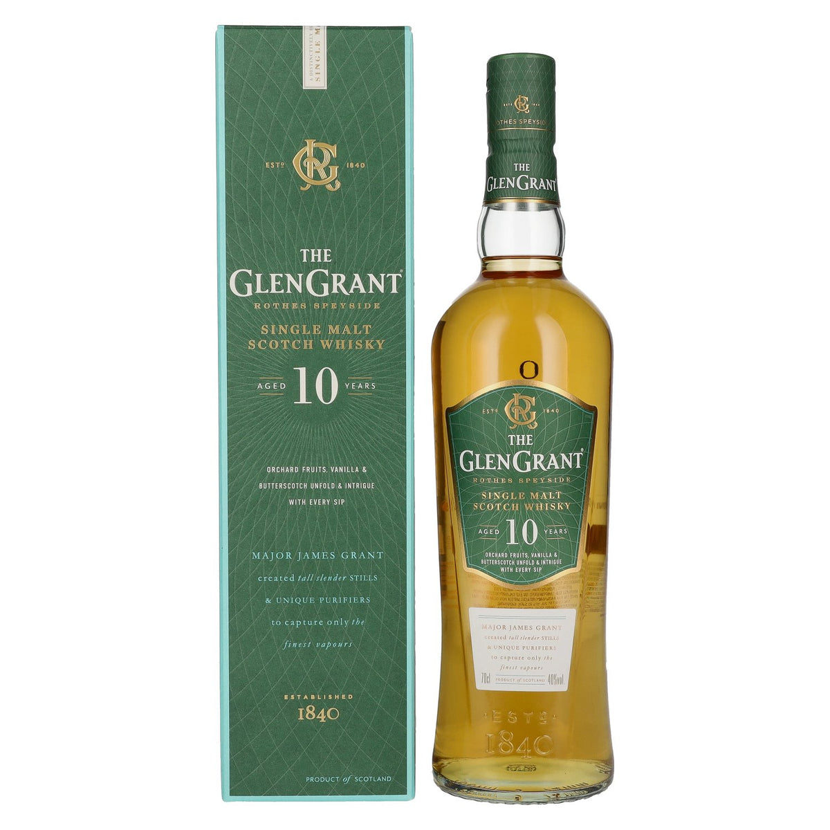 Glen Grant 10 Years Old Single Malt 40% Vol. 0,7l in Geschenkbox