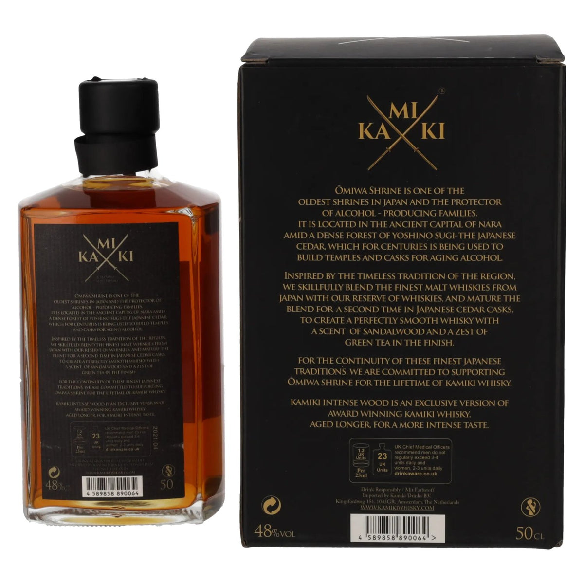 KAMIKI Intense Wood Blended Malt Whisky 48% Vol. 0,5l in Geschenkbox
