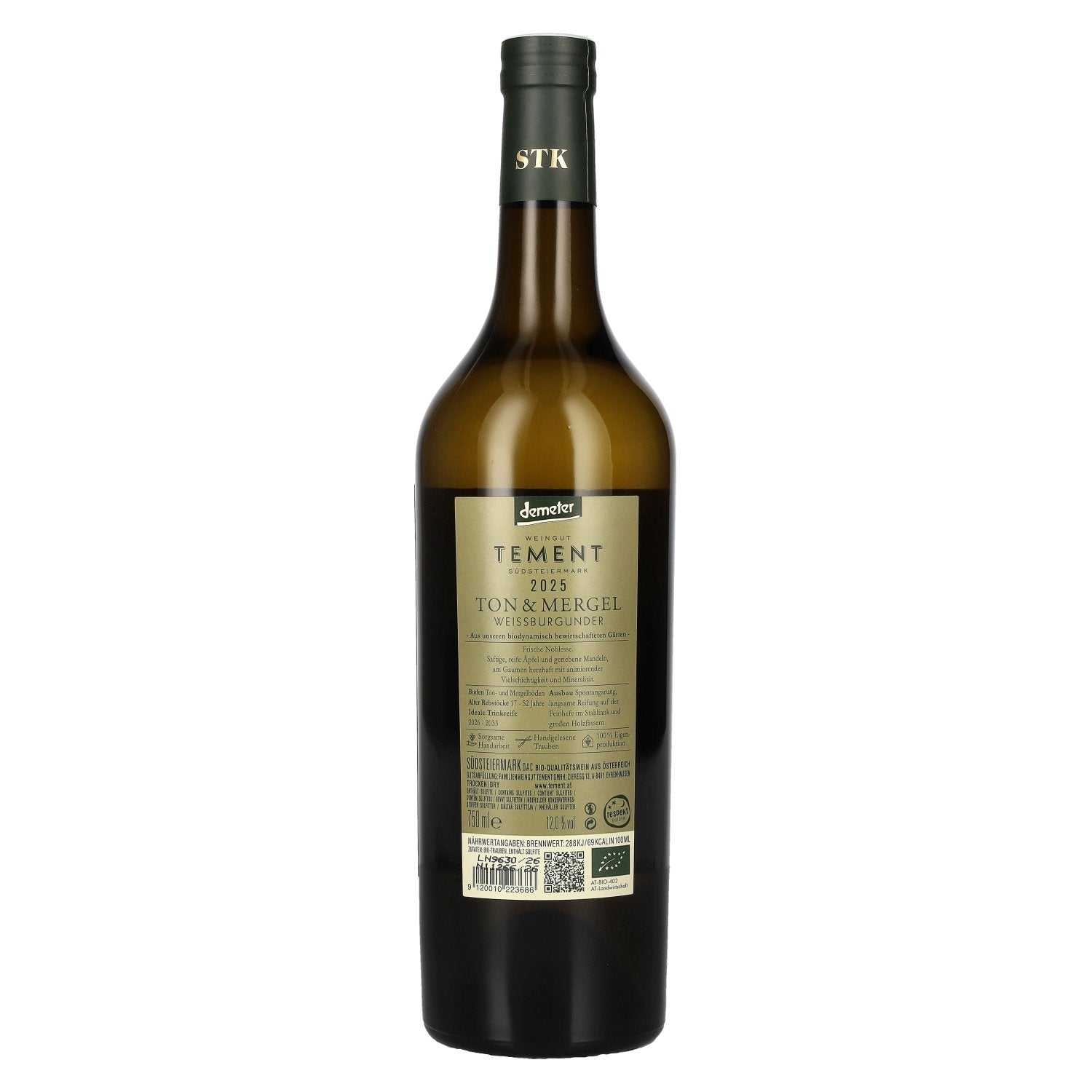 Tement Weissburgunder Ton & Mergel Südsteiermark DAC 2025 12% Vol. 0,75l