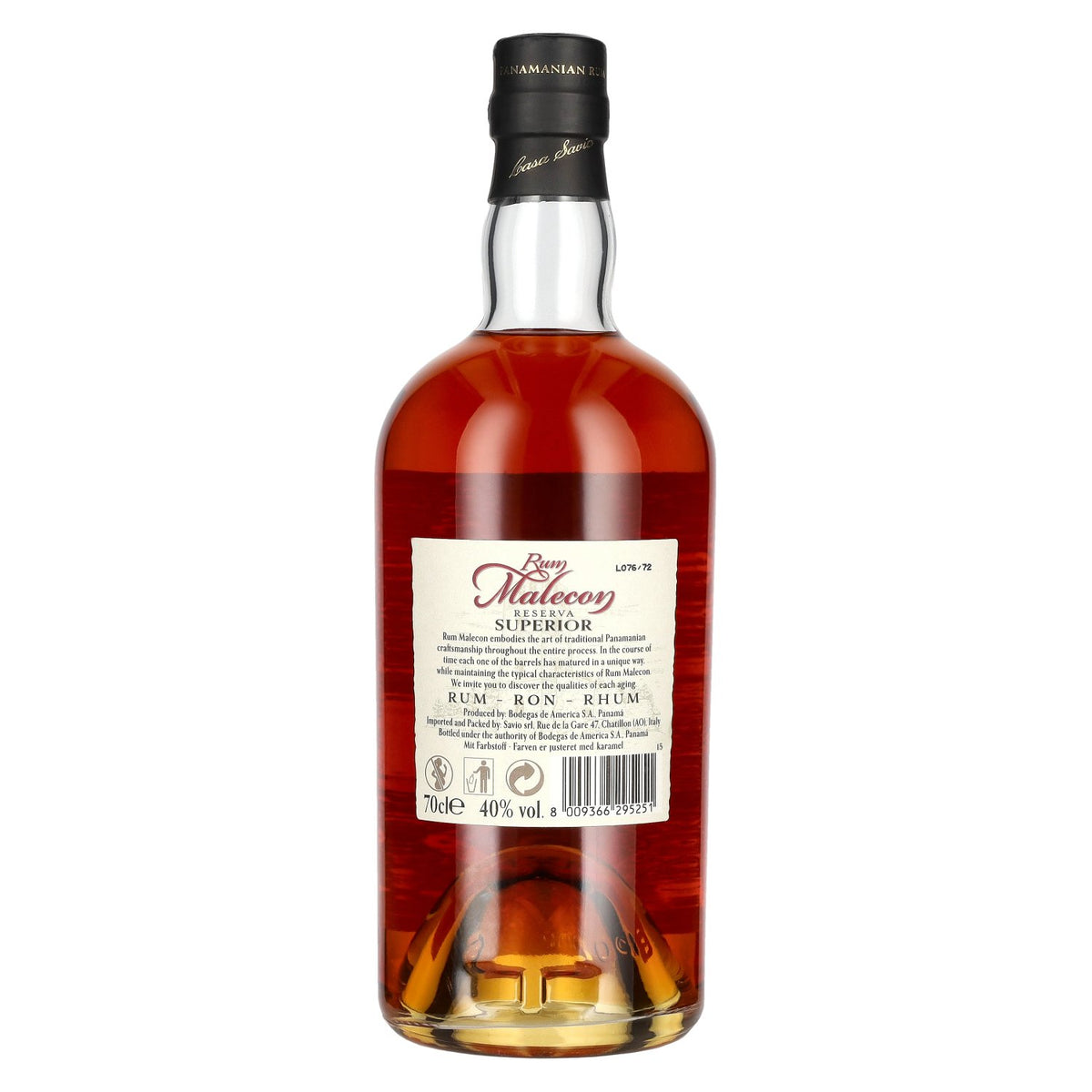 Rum Malecon Añejo 15-Year-Old Superior Reserve Rum, 40% ABV, 0.7l