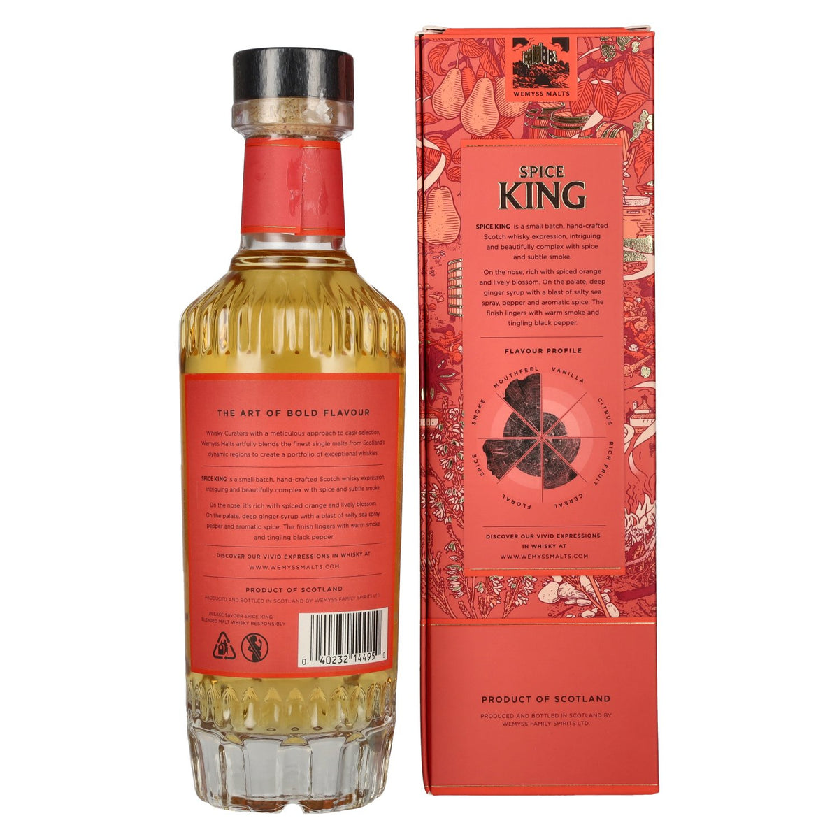 Wemyss Malts SPICE KING Blended Malt Scotch Whisky 46% Vol. 0,7l in Geschenkbox