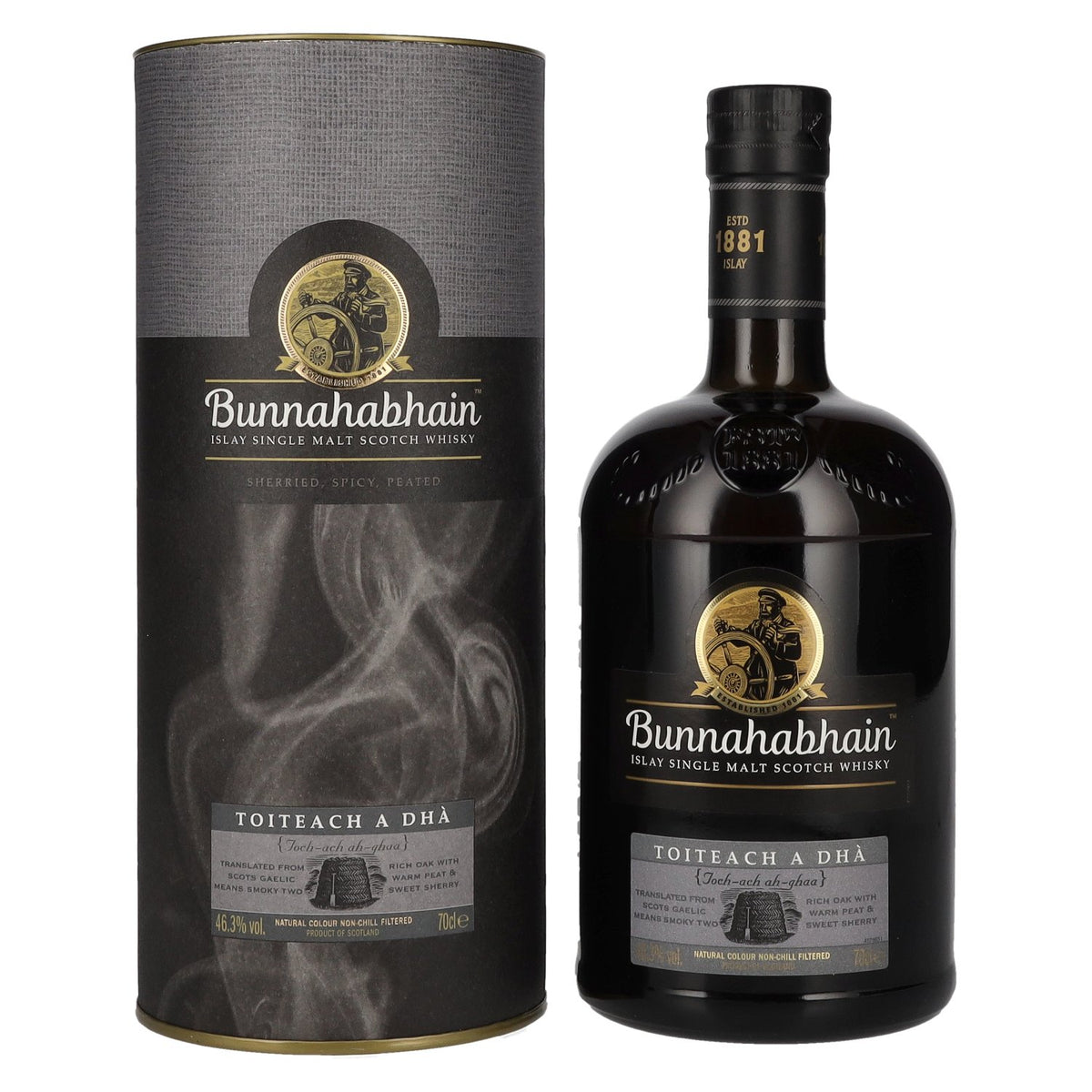 Bunnahabhain TOITEACH A DHÀ Islay Single Malt Scotch Whisky 46,3% Vol. 0,7l in Geschenkbox