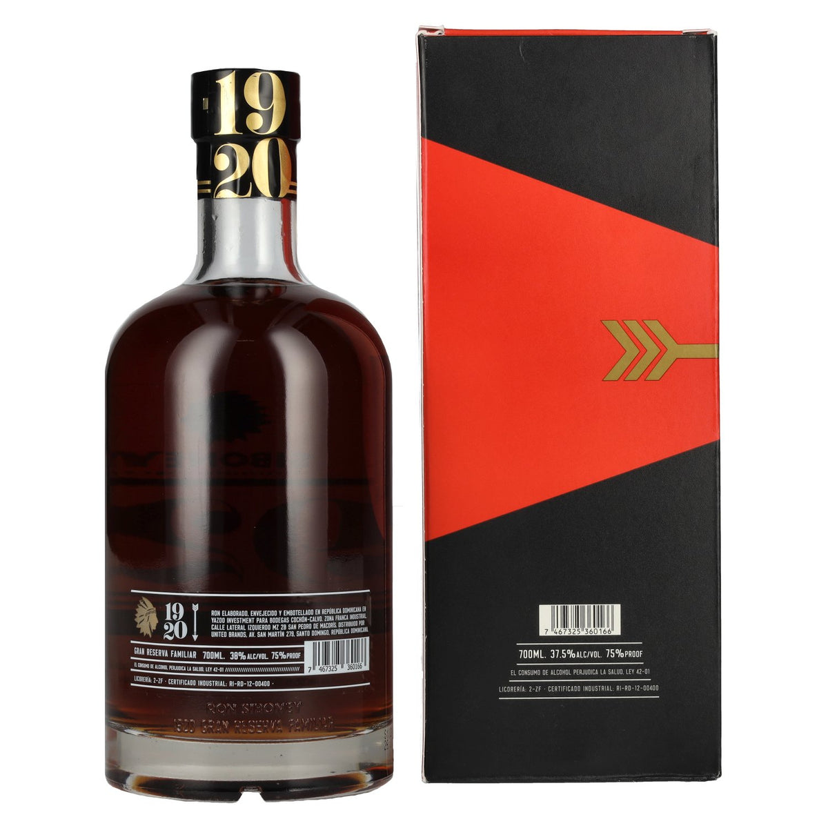 Ron Siboney 1920 GRAN RESERVA FAMILIAR Ron Dominicano 38% vol. 0.7 l in a gift box