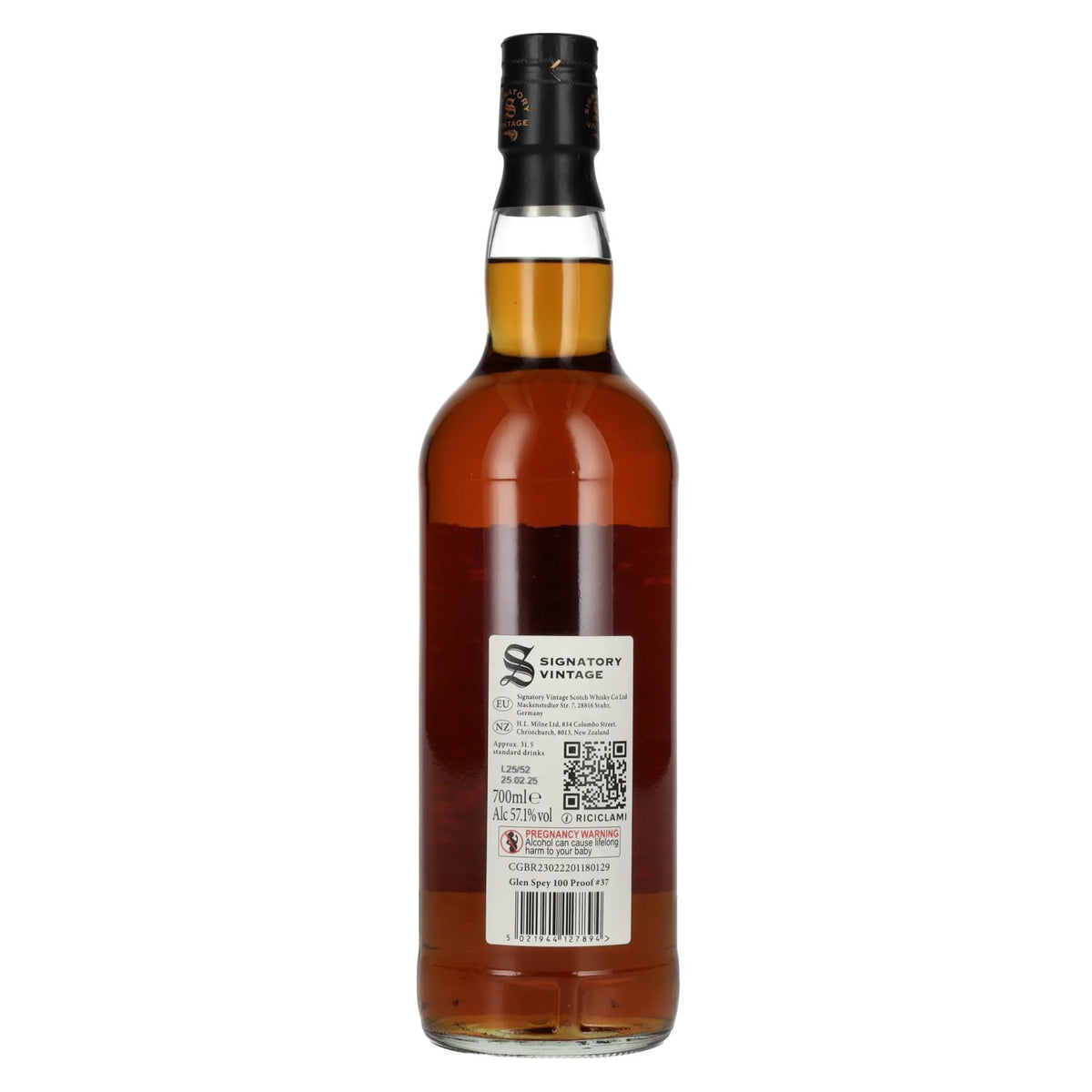 Signatory Vintage 100 Proof Edition Glen Spey 9-Year-Old Single Malt #37 2015 57.1% vol. 0.7 l