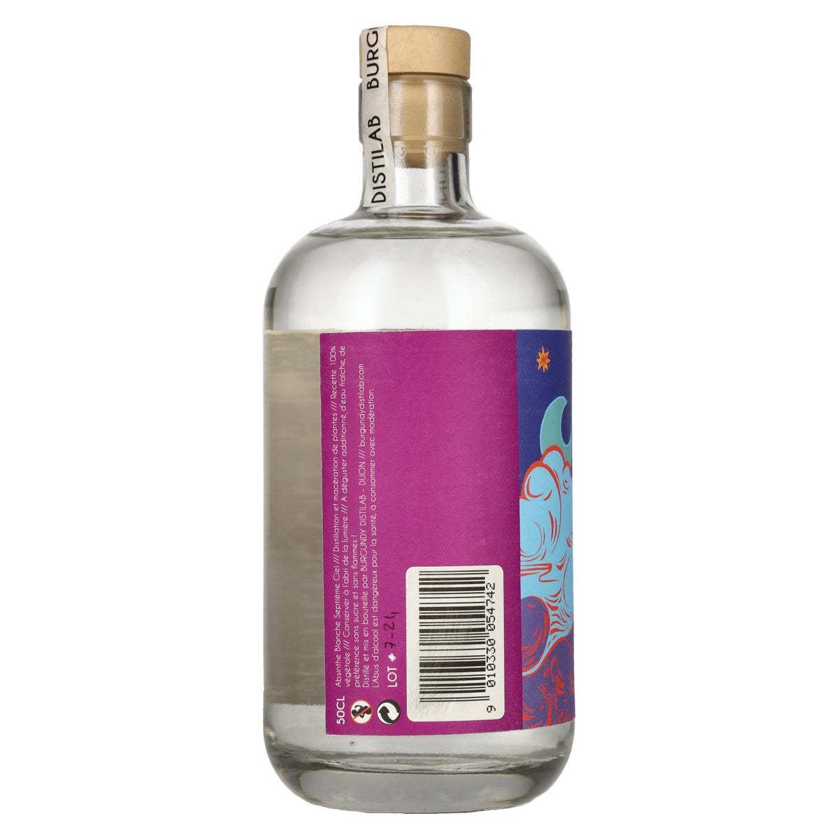 Burgundy Distilab Absinth Septième Ciel 52% Vol. 0,5l