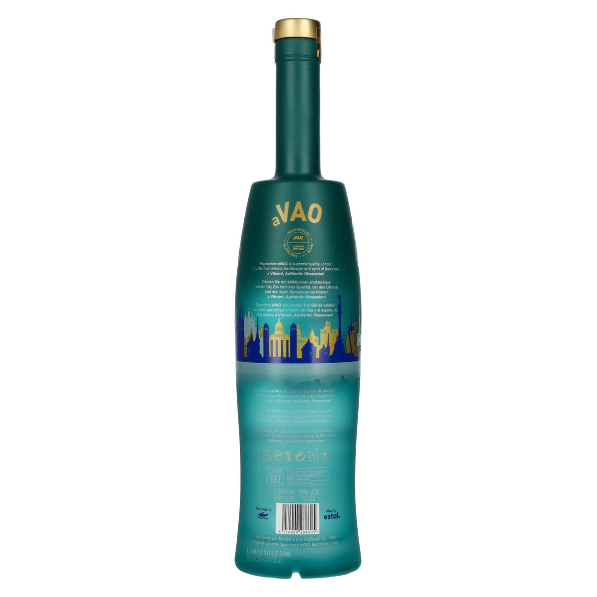 aVAO 1137 Barcelona Supreme Triple Distilled London Dry Gin 39% Vol. 0,7l