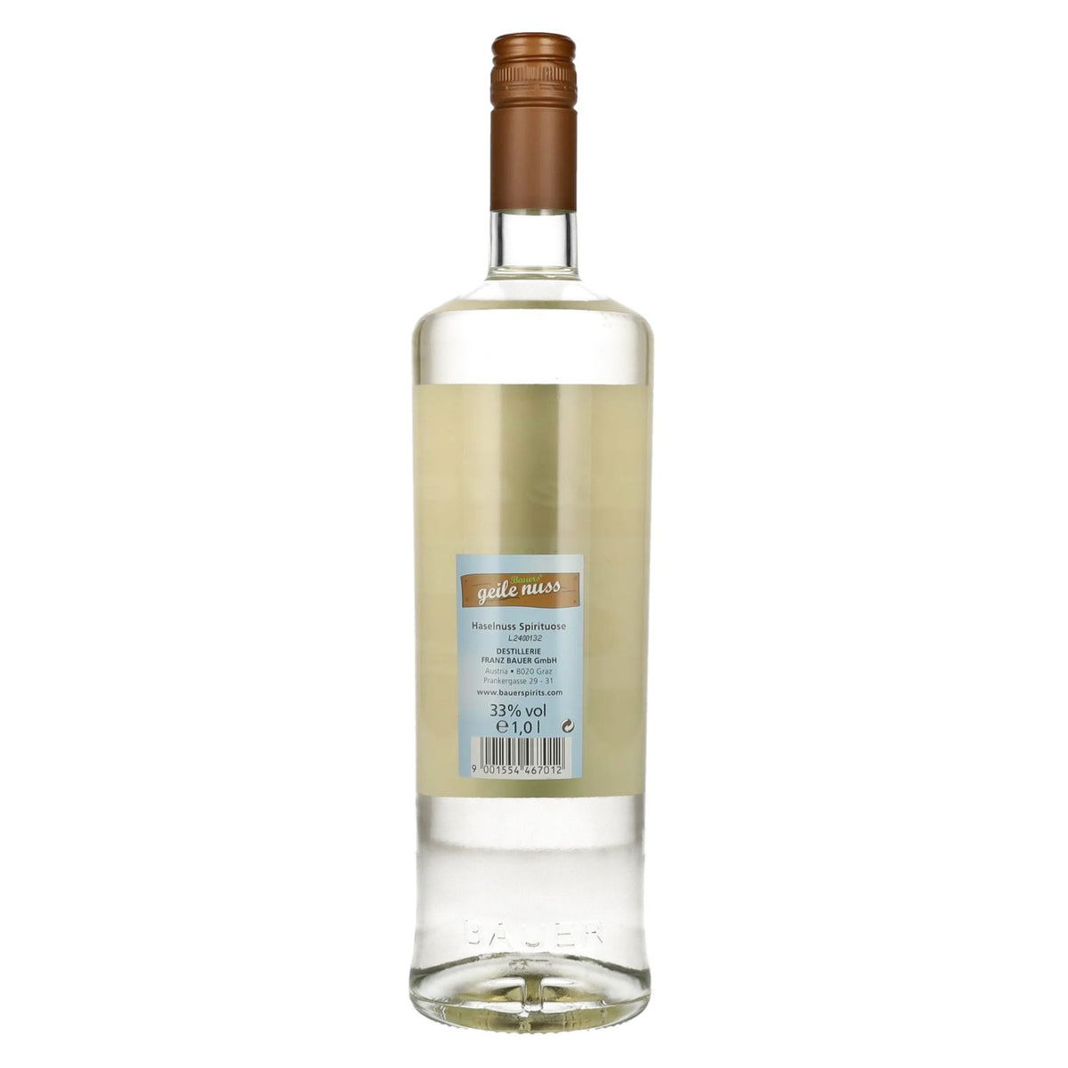 Bauers geile nuss Haselnuss Spirituose 33% Vol. 1l