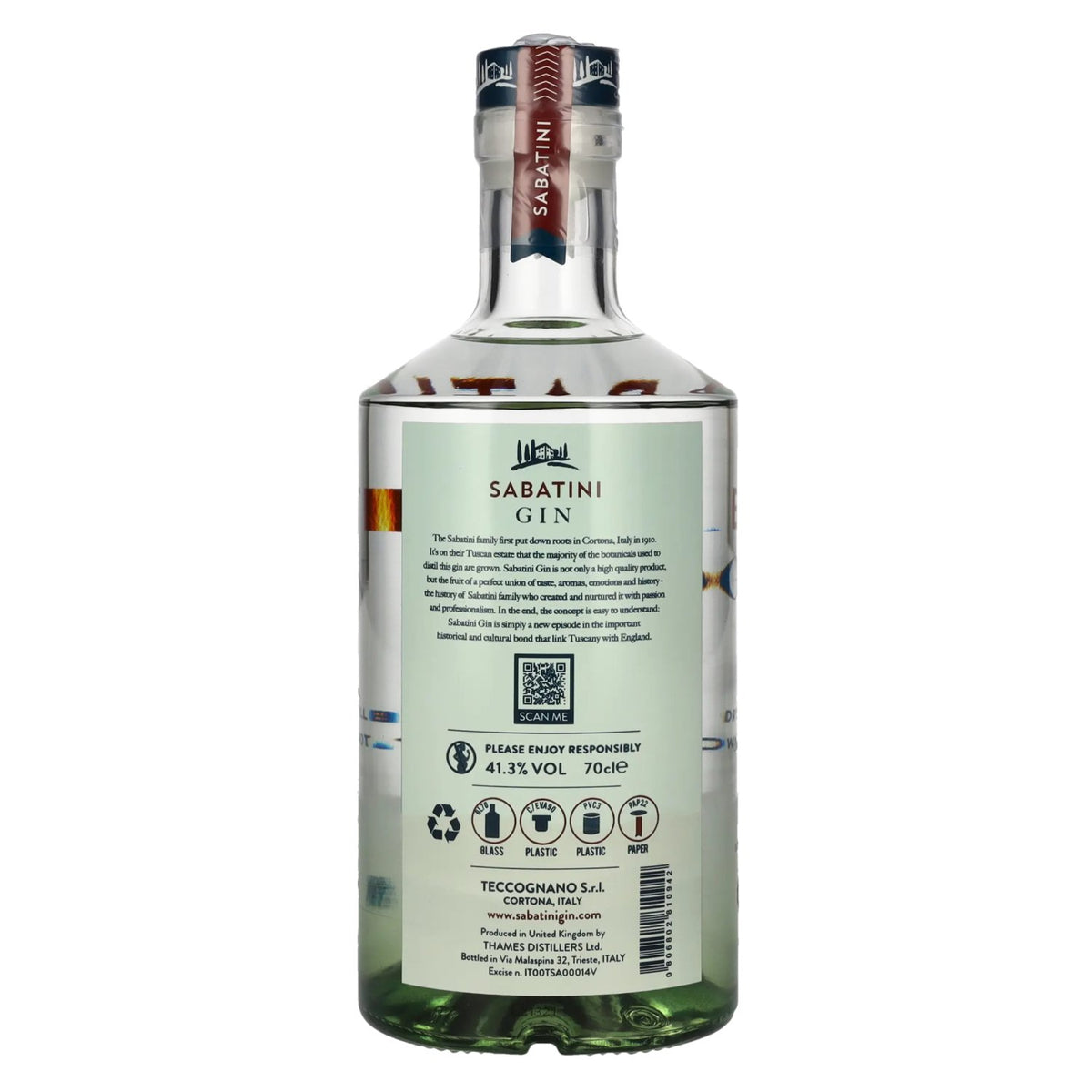 Sabatini Gin London Dry Gin 41,3% vol. 0,7 l