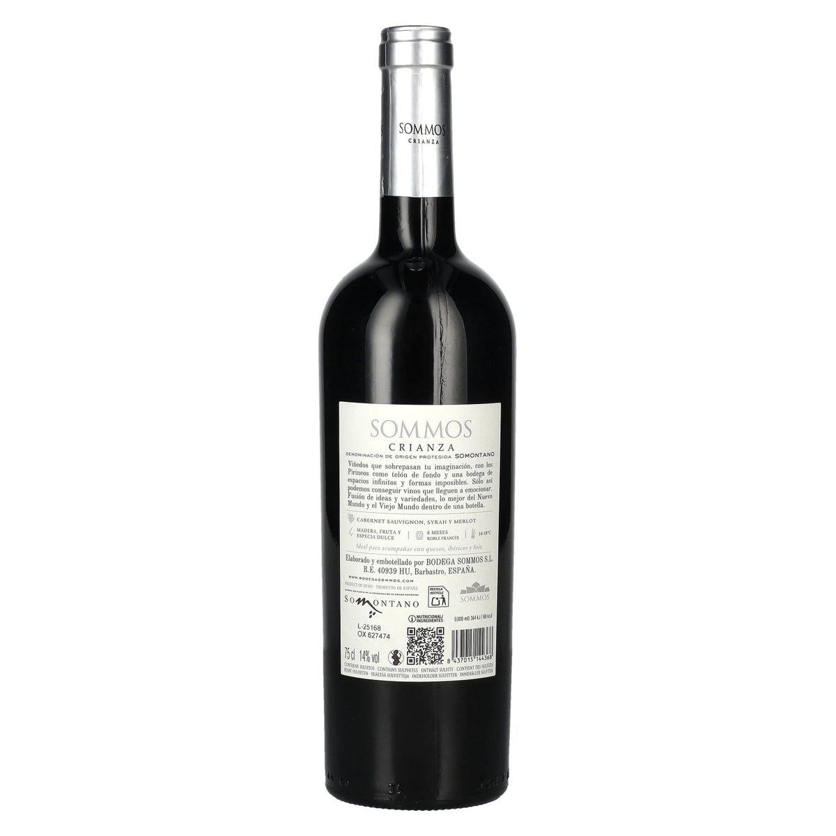 SOMMOS Crianza Somontano D.O.P. 2022 14% ABV 0.75 l