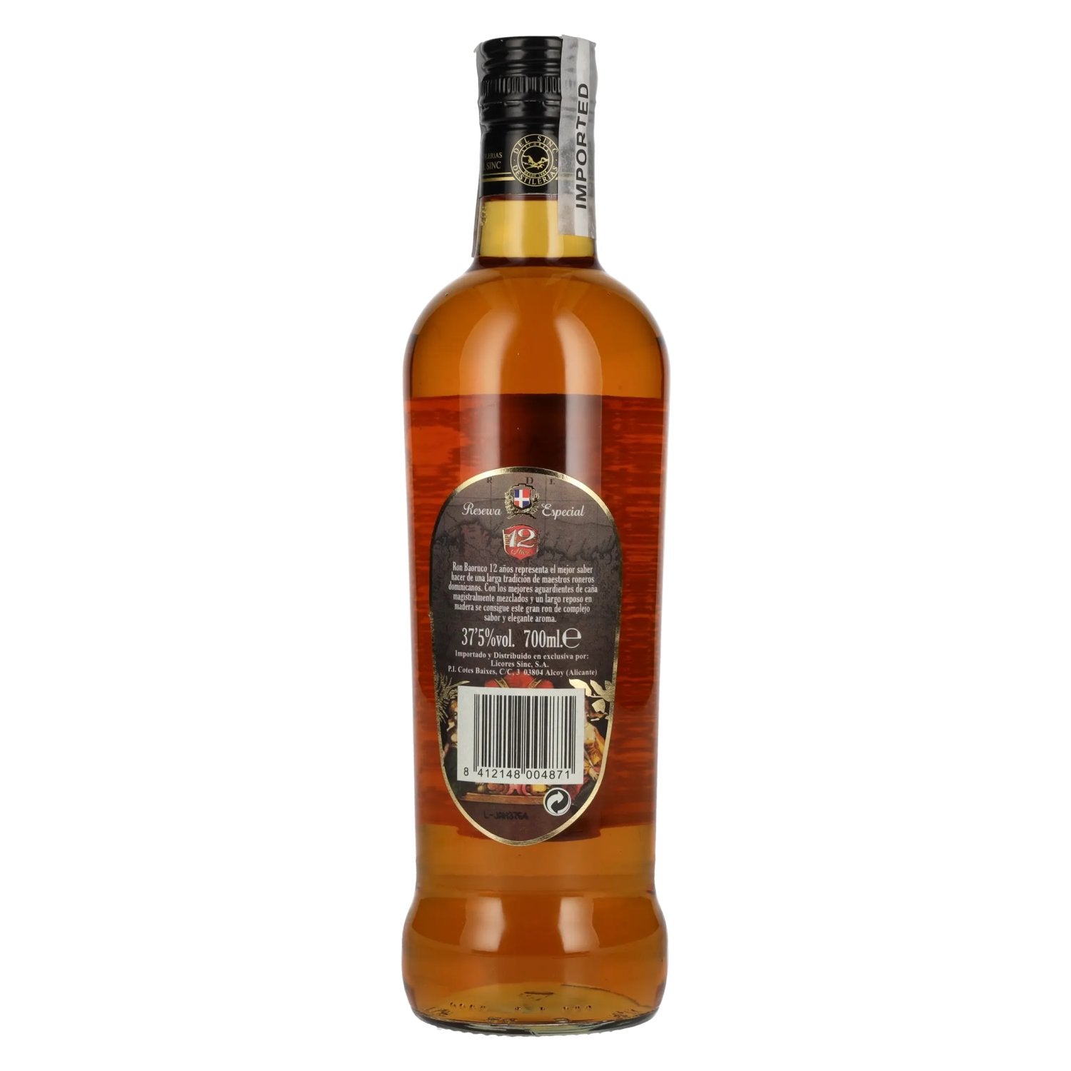 Ron Baoruco Ron Gran Añejo 12 Años Rum 37,5% Vol. 0,7l