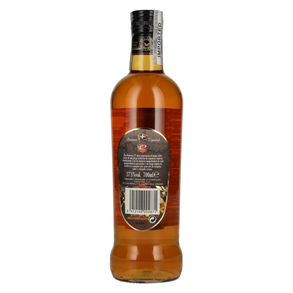 Ron Baoruco Ron Gran Añejo 12 Años Rum 37.5% vol. 0.7 l