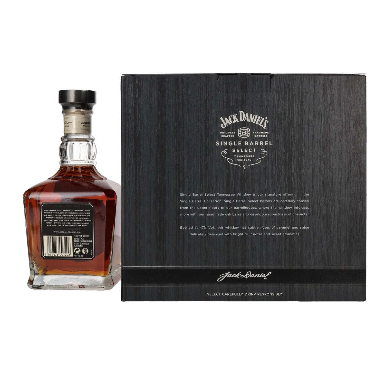 Jack Daniel's Select Single Barrel Tennessee Whiskey 47% Vol. 0.7l in geschenkverpakking met snifterglas