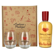 Cantares de Portugal Liqueur de Pastel de Nata 15 % vol., 0,7 l, dans un coffret cadeau avec 2 verres
